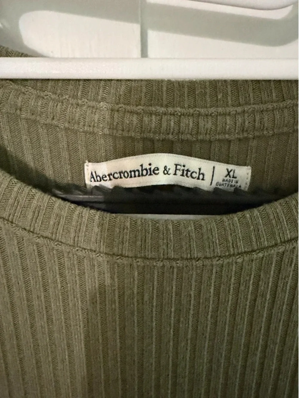 Ribbed Tank Abercrombie & Fitch Women’s Dress Size XL Olive Green Sleeveless
